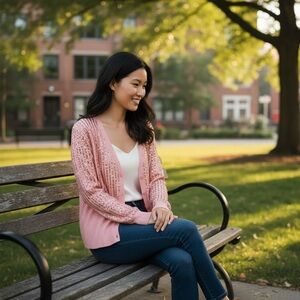 VENUS Pink Sequin Cardigan